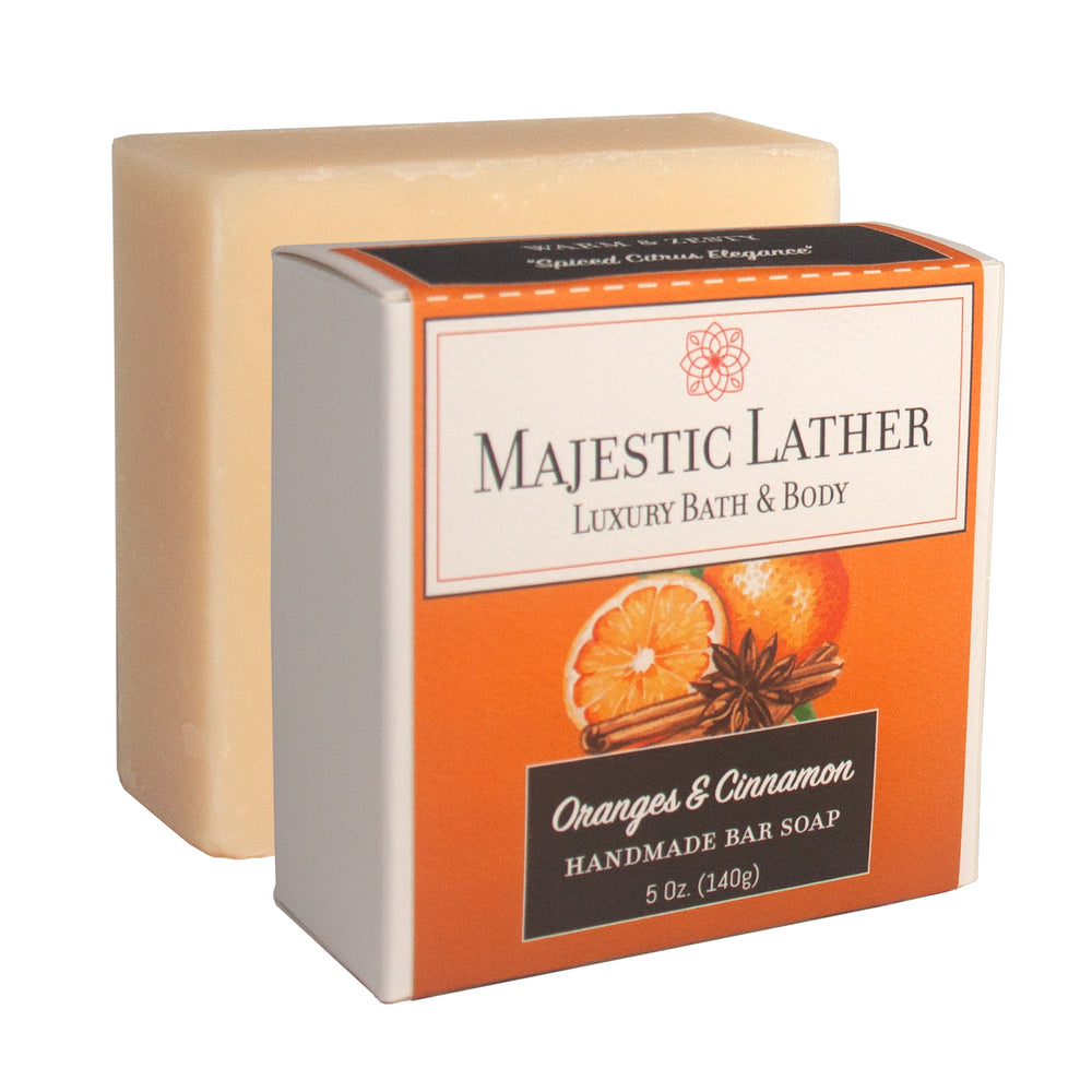 Majestic Lather Oranges & Cinnamon Handmade Bar Soap