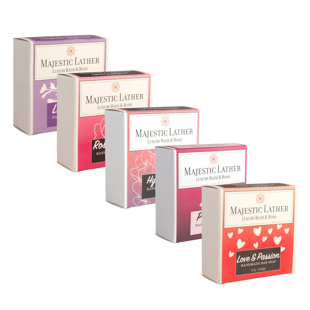 Majestic Lather "Be My Valentine" Soap Bar Collection Boxes