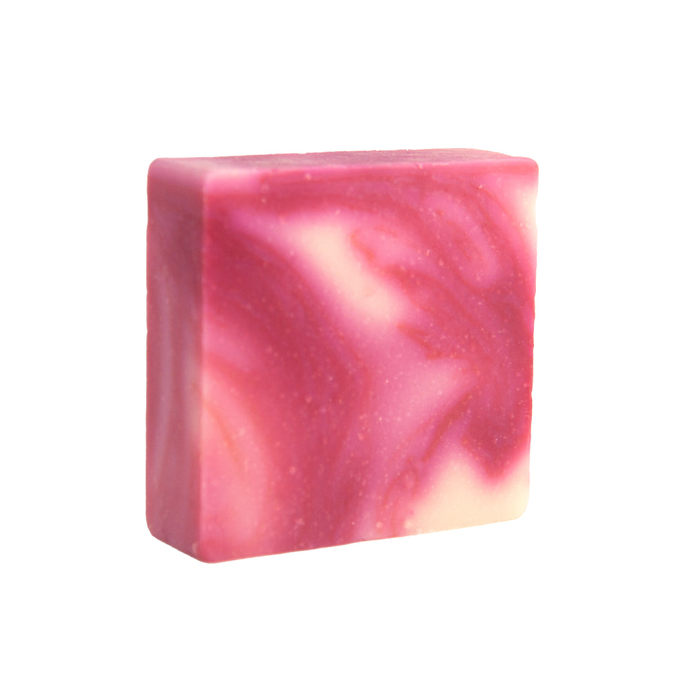 Majestic Lather Candy Cane Handmade Bar Soap Close Up