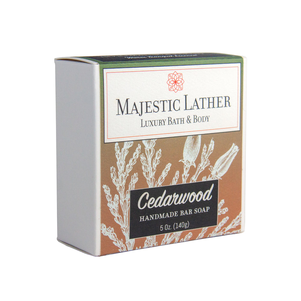 
                      
                        Majestic Lather Cedarwood Handmade Bar Soap Box
                      
                    