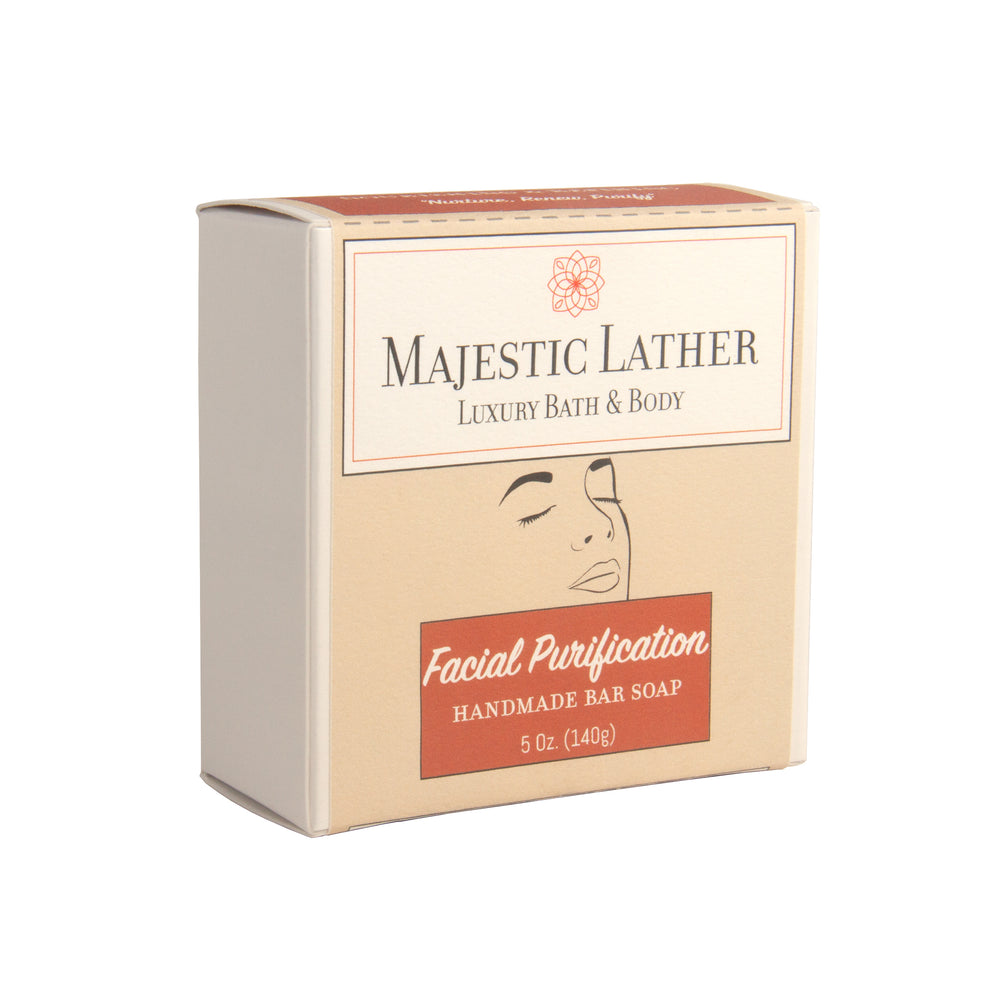 
                      
                        Majestic Lather Facial Purification Handmade Bar Soap Box
                      
                    