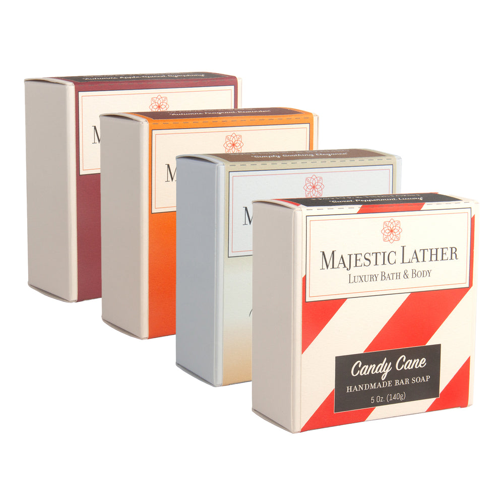 
                      
                        Majestic Lather Handamde Holiday Soap Bar Collection Boxes
                      
                    