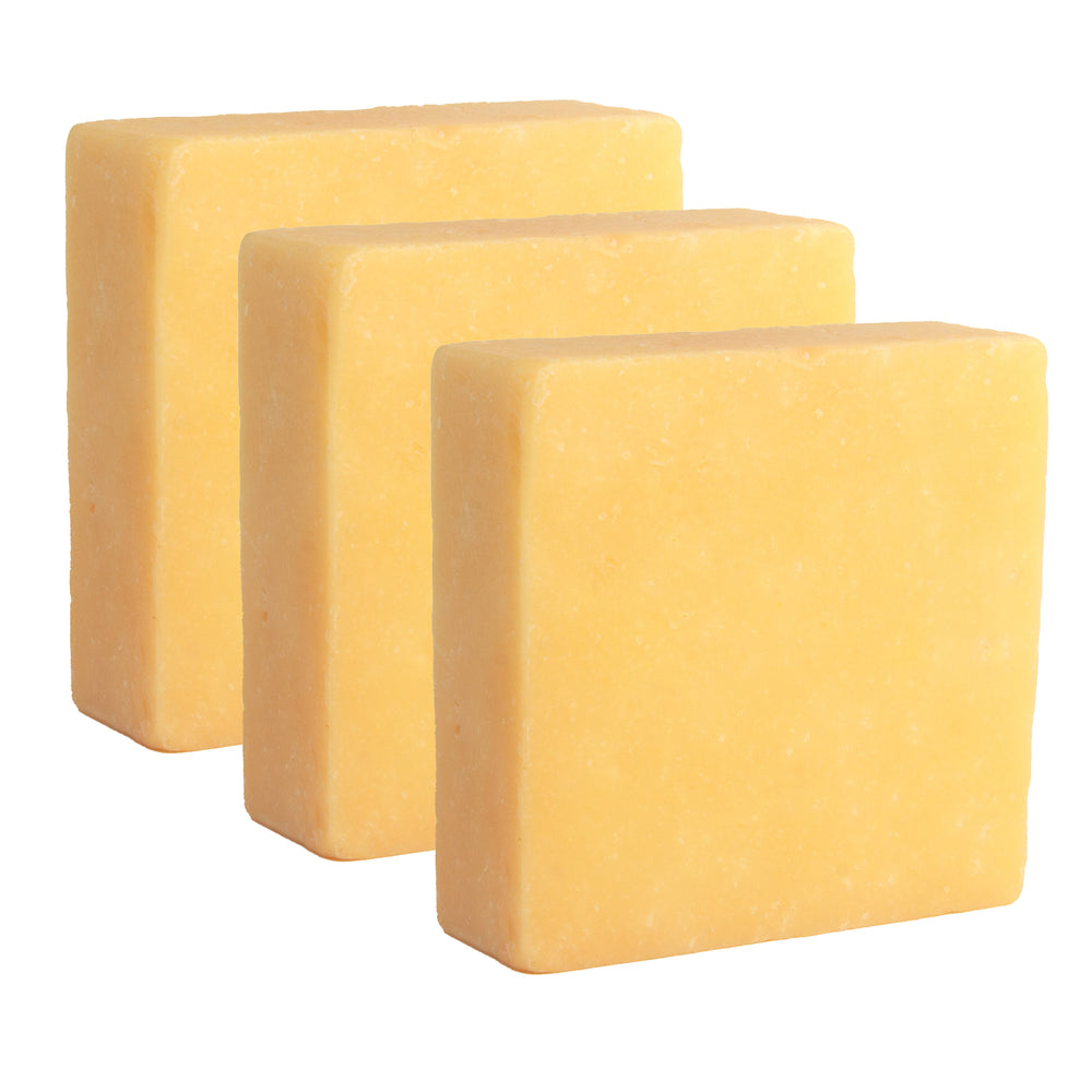 
                      
                        Majestic Lather Lemon Scrub Handmade Bar Soap Close Up 3 Bars
                      
                    