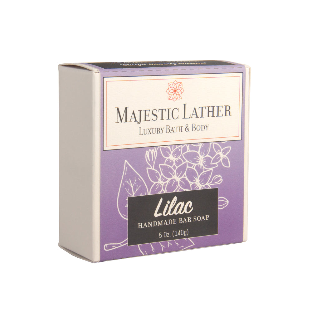 
                      
                        Majestic Lather Lilac Handmade Bar Soap Box
                      
                    