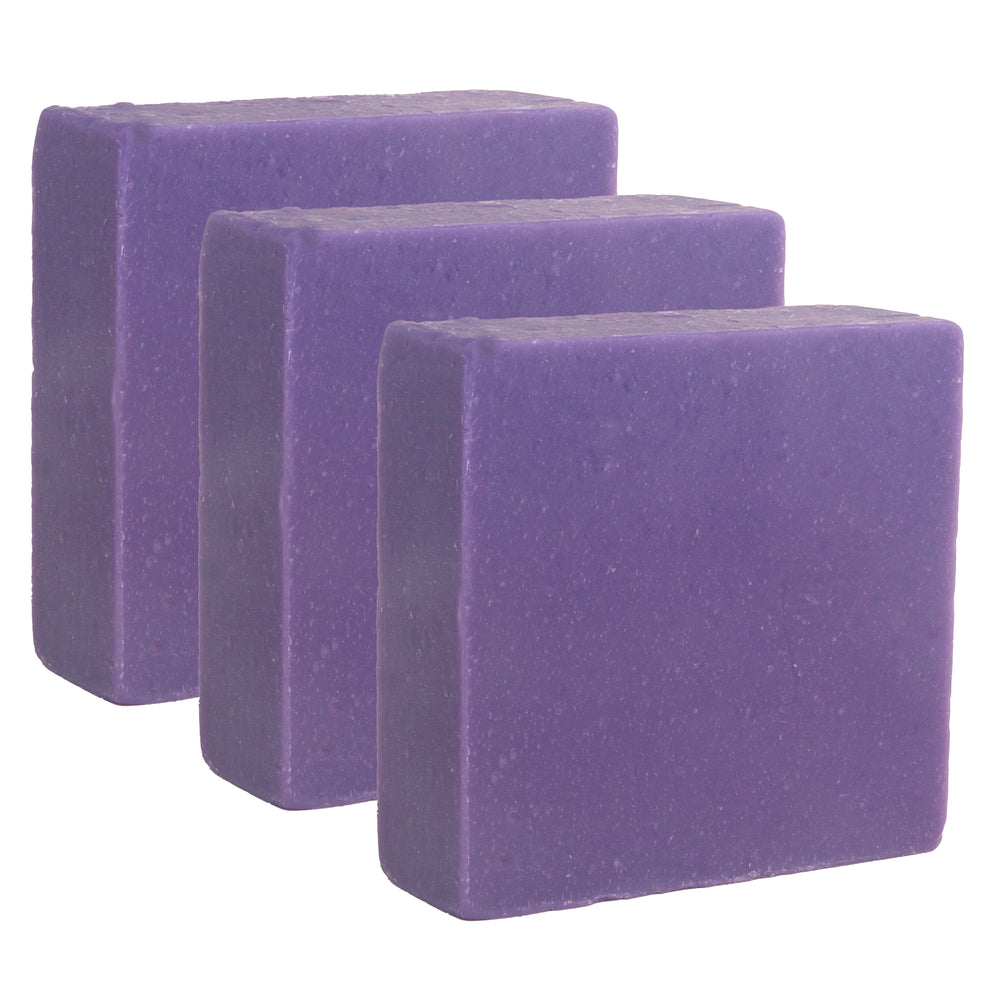 
                      
                        Majestic Lather Lilac Handmade Bar Soap Close Up 3 Bars
                      
                    